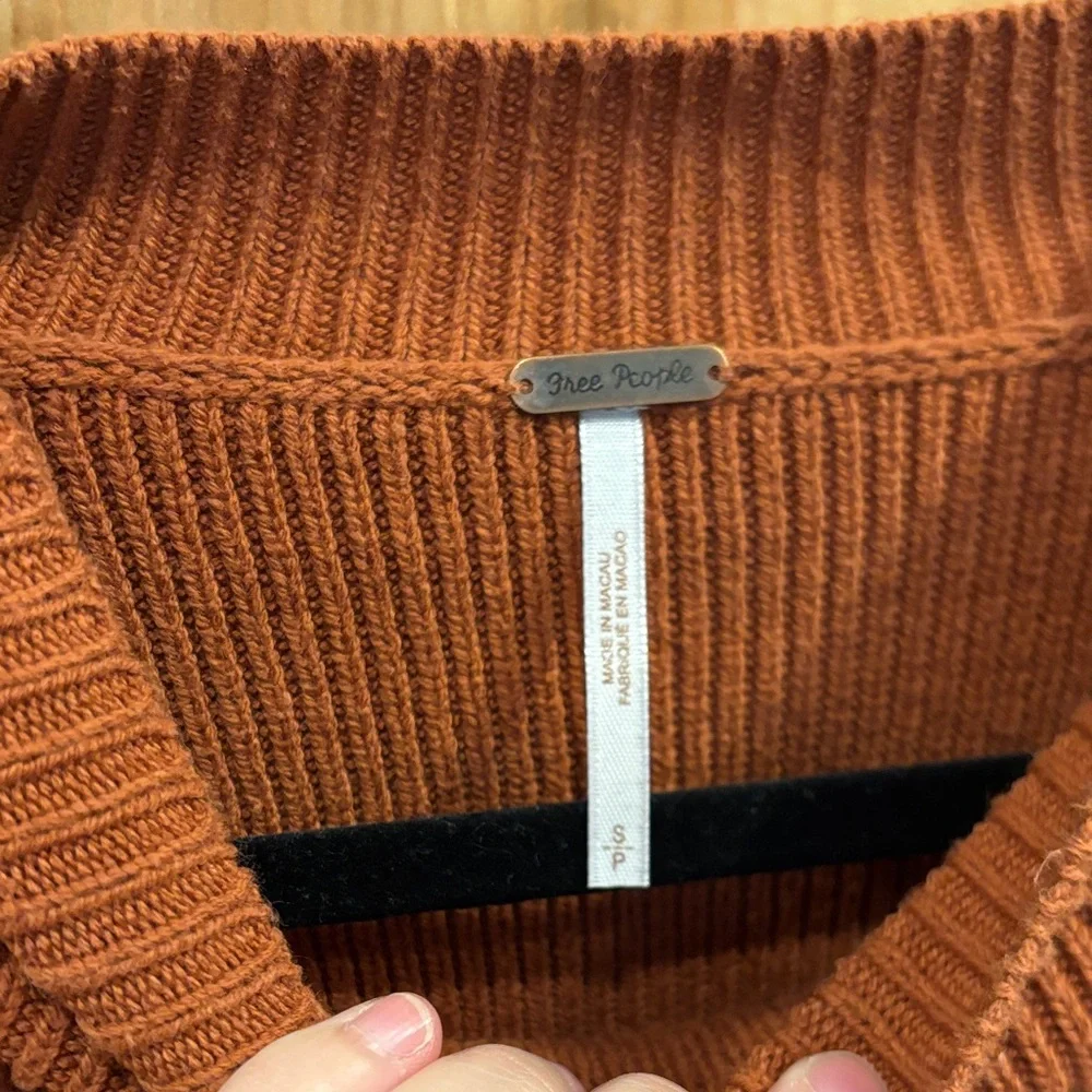 Free People Rust Crew Neck Sweater - Picture 2 of 5